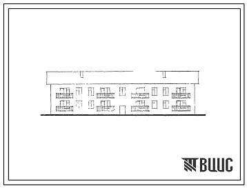 Типовой проект 154-32-35СП  Двухэтажный 16 квартирный жилой дом коридорного типа с комнатами-квартирами на 1-2 -х человек со стенами из кирпича.
