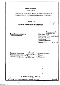 Альбом 4. Ведомость потребности в материалах.