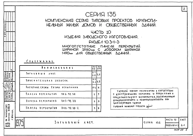 Часть 10 Раздел 10.3-1-3 Многопустотные панели перекрытий шириной 2980 мм с добором шириной 1490 мм. Для общественных зданий (И 10.3-1-3)