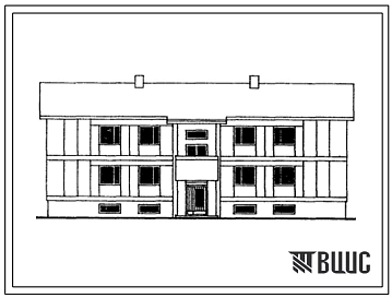 Типовой проект 113-23-77.85 2-этажный жилой дом на 4 квартиры с печным отоплением. Для строительства во 2Б и 2В климатических подрайонах Эстонской ССР.