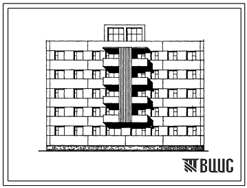 Типовой проект 72-013с 5-этажная 19-квартирная блок-секция для сдвижки для Тувинской АССР