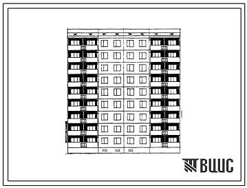 Типовой проект 96-036 Девятиэтажная блок-секция РТ-2Б.2Б.3Б.3Б на 36 квартир