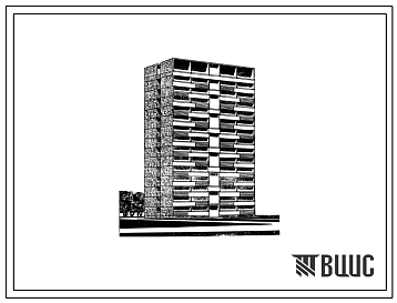 Типовой проект И-209А 14-этажный 96-квартирный жилой дом со стенами из керамзитобетонных блоков для строительства в г. Москве