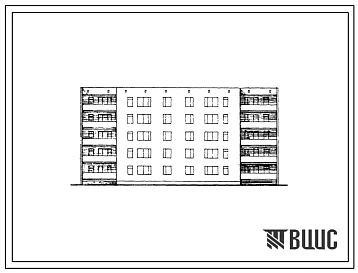 Типовой проект 85-07/1 Блок-секция 5-этажная 20-квартирная 3А.4Б - 3А.4Б
