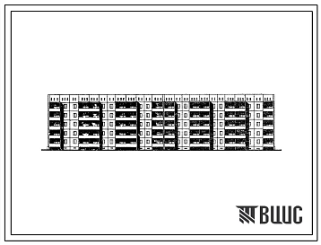 Типовой проект 111-105-52с/1 Пятиэтажный крупнопанельный шестисекционный дом на 70 квартир (однокомнатных 1Б-20, двухкомнатных 2Б-30, трехкомнатных 3Б-20). Для строительства в 3 климатическом районе Киргизской ССР сейсмичностью 9 баллов