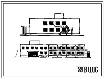 Типовой проект 254-1-87с Унифицированный корпус на 60 коек для расширения существующих многопрофильных больниц. Сейсмичность 7, 8 баллов. Здание двухэтажное. Стены из кирпича.