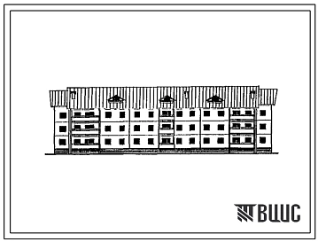 Типовой проект 111-192-72.91 3-этажный 3-секционный 27-квартирный жилой дом