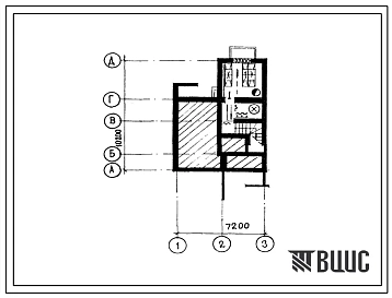 Типовой проект П-4-15(141-210-35.85) Хозяйственные помещения жилого дома двухэтажного 1-квартирного с квартирой в двух уровнях 3Б, (убежище на 15 человек, размеры убежища 10,2м на 7,2м, режимы вентиляции 1).