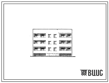 Типовой проект 85-033/1 Трехэтажная девятиквартирная блок-секция рядовая левая (двухкомнатных 2Б-3; трехкомнатных 3А-3, 3Б-3).