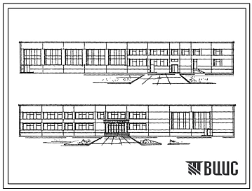 Типовой проект 231-9-125-6 Общественно-бытовой корпус для техникумов и профтехучилищ со средней общеобразовательной подготовкой на 960 учащихся.