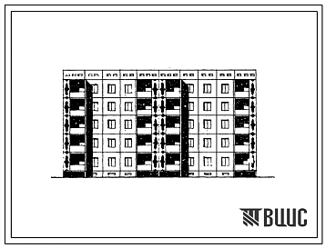 Типовой проект 105-055с/1 Пятиэтажная блок-секция рядовая на 20 квартир (трехкомнатных 3Б-10,четырехкомнатных 4Б-10). Для строительства в 4Г климатическом подрайоне Казахской ССР сейсмичностью 7 и 8 баллов