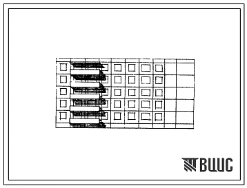 Типовой проект 121-050/1 Пятиэтажная 30-квартирная блок-секция торцовая поворотная под углом 90? правая (однокомнатных 1А-7; двухкомнатных 2Б-18; трехкомнатных 3А-5).