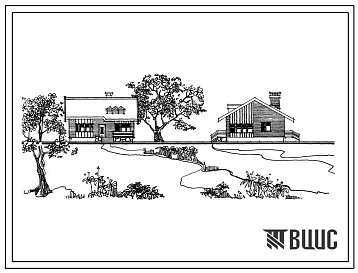 Типовой проект 184-89-57/1 Одноэтажный жилой дом с двухкомнатной квартирой типа 2Б (шифр БКС-3). Для строительства во 2В климатическом подрайоне Белорусской ССР