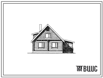 Типовой проект 186-214-7 Мансардный дом с четырехкомнатной квартирой. Для строительства в 1В климатическом подрайоне, 2 климатическом районе