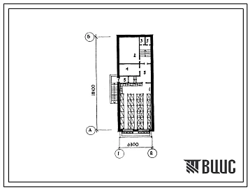 Типовой проект П-5-51(213-1-323.85) Помещения подвала детских яслей-сада на 50 мест, (убежище на 51 человек, размеры убежища 18,1м на 6,3м, режимы вентиляции 1,2).