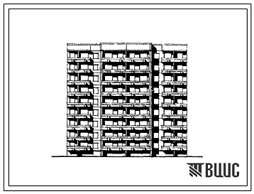 Типовой проект 141-019/1 Блок-секция девятиэтажная 72-квартирная рядовая, с торцовыми окончаниями (однокомнатных 1А — 18, 1Б — 36, двухкомнатных 2А — 18).
