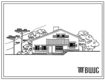 Типовой проект 144-24-261.13.87 Одноквартирный 3-комнатный  жилой дом на рельефе