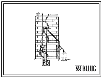 Типовой проект 501-223 Башенный склад сухого песка емкостью 3300 м3 с подземной галереей для оборудования