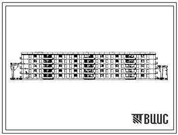Типовой проект 113-64-24с Пятиэтажный шестисекционный 60 квартирный жилой дом комбинированной конструкции с квартирами 2Б, 3Б и 4Б.