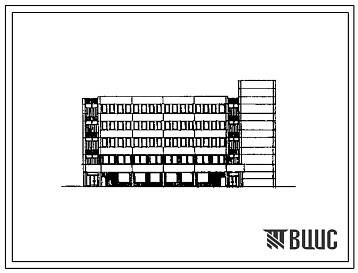 Типовой проект 282-4-94.83 Блок купально-оздоровительный на 100 мест. Здание пятиэтажное. Каркас сборный железобетонный серии 1.020-1. Стены из легкобетонных панелей.