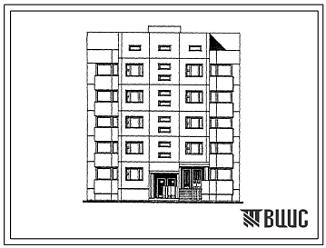 Типовой проект 122-075см.13.86 Блок-секция рядовая 5-этажная 15-квартирная 1Б-2Б-3Б (для строительства в г. Магадане и Магаданской области)