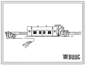 Типовой проект 184-52-44с  Одноэтажный двухквартирный жилой дом с однокомнатными квартирами. Для индивидуального строительства.
