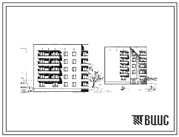 Типовой проект 87-0106/1 Пятиэтажная угловая блок-секция на 20 квартир (однокомнатных 1Б-5; двухкомнатных 2Б-5; трехкомнатных 3А-5, 3Б-1; четырехкомнатных 4Б-4).