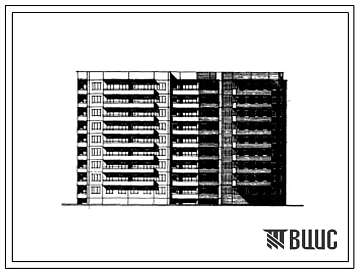 Типовой проект 93-018/1 Девятиэтажная блок-секция поворотная с внешним углом 1350 на 72 квартиры (однокомнатных 1А-1, двухкомнатных 2Б-35, трехкомнатных 3Б-18, четырехкомнатных 4Б-18). Для строительства во 2А климатическом подрайоне г.Архангельска
