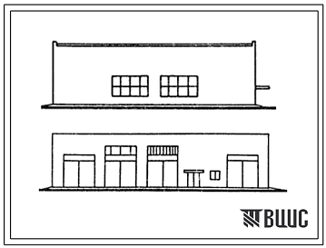 Типовой проект 816-2-12.84 Здание наружной мойки, диагностики и защаты машин от коррозии районного объединения "Сельхозхимия" (стены кирпичные)