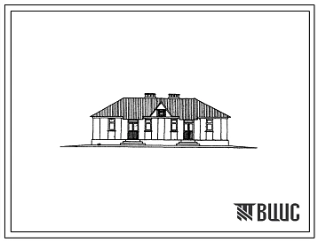 Типовой проект 183-42-97с Одноэтажный двухквартирный жилой дом с трехкомнатными квартирами 3Б, для строительства в 4А климатическом подрайоне сейсмичностью 7 баллов