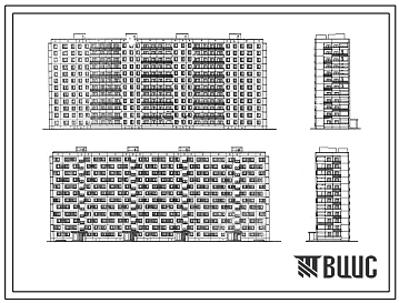 Типовой проект II-49-04/12ЮТ 12-этажный 4-секционный 191-квартирный крупнопанельный жилой дом на базе изделий дома типа И-294А. Вариант П. Для строительства в г. Москве