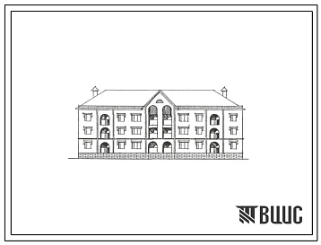 Типовой проект 118-192-26с.13.89 ТРЕХЭТАЖНЫЙ 12-КВАРТИРНЫЙ ЖИЛОЙ ДОМ 3-3-4-4