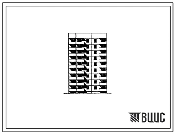 Типовой проект 134-034.84 Жилой блок 9-этажный 36-квартирный РТ-1Б.1Б.1Б.2Б левый. Для строительства во 2В климатическом подрайоне Украинской ССР.
