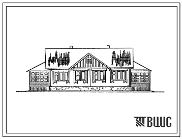 Типовой проект 181-25-70.13.86 Одноэтажный 2-квартирный жилой дом с 3-комнатными квартирами для строительства в сельской местности Красноярского края