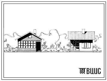 Типовой проект 184-000-17 Однокомнатный садовый летний домик. Для строительства во II климатическом районе.