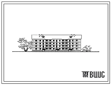 Типовой проект 113-24-74 Четырехэтажный трехсекционный дом на 32 квартиры для строительства в сельской местности (однокомнатных 1Б-8; двухкомнатных 2А-8, 2Б-8; трехкомнатных 3А-4; четырехкомнатных 4Б-4).