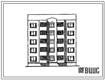 Типовой проект 175-039с.13.90 Блок-секция 5-этажная 15-квартирная 2.2.2 рядовая с торцовыми окончаниями (для республики Кыргызстан)