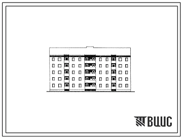 Типовой проект 114-099с.86 Блок-секция 5-этажная 2-секционная 20-квартирная рядовая-торцовая 4.5-4.5