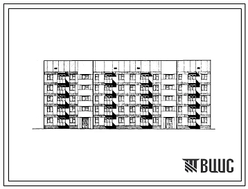 114-034с/1 Пятиэтажная двухсекционная 38-квартирная рядовая торцовая блок-секция из крупных блоков (однокомнатных 1Б — 10, двухкомнатных 2Б — 8, трехкомнатных 3Б — 18, пятикомнатных 5Б — 2). Для строительства в IВ, IIА климатических подрайонах сейсмичност