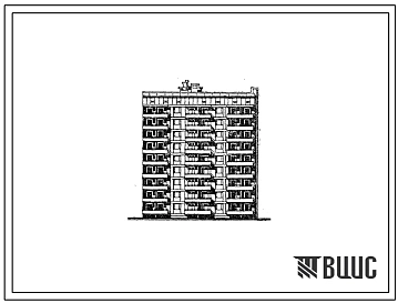 Типовой проект 67-046.87 Девятиэтажная  блок-секция торцовая на 36 квартир 2, 2, 3, 4 (правая)