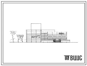 Типовой проект 264-12-156м Районный дом культуры с залом на 500 мест, спортзалом и музыкальной школой. Для строительства в IА, IБ, IГ климатических подрайонах с вечномерзлыми грунтами.