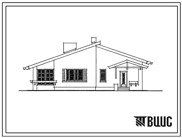 Типовой проект 184-12-205.86 Дом с двухкомнатной квартирой. Общая площадь квартиры 66 м2 (СТЕНЫ ИЗ КИРПИЧА, Перекрытия железобетонные. Полное инженерное благоустройство. Одноэтажные, Мансардные, Одноэтажные (двухквартирные), Двухэтажные, Секционные дома Д