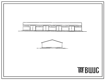Типовой проект 816-2-31.87 Склад для техники. Предназначен для межсезонного хранения сельскохозяйственной техники (70 условных машиномест). Размеры здания -18x54 м. Расчетная температура: -30°С. Стены и покрытие - асбестоцементные листы по стальным прогон