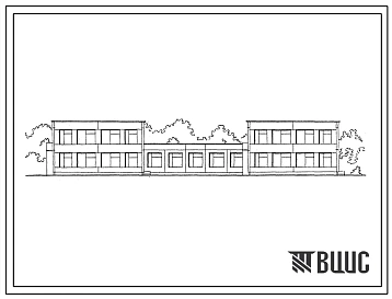 Типовой проект 211-1-135-188 Корпус детского сада на 200 мест для комплекса детских яслей-сада на 560-640 мест. Для строительства в 1В климатическом подрайоне, 2 и 3 климатических районах