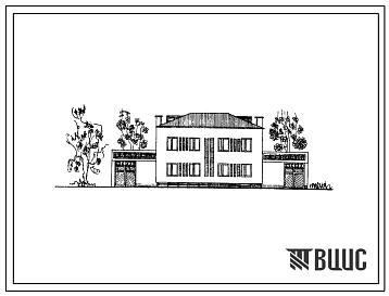 Типовой проект 144-40-45 Дом на 2 четырехкомнатные квартиры типа 4Б