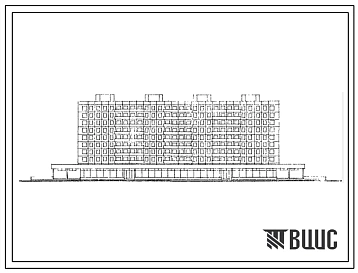 Типовой проект 111-121-25 Крупнопанельный  9-этажный 4-секционный жилой дом на 128 квартир (однокомнатных 1Б-16, двухкомнатных 2Б-6, трехкомнатных 3Б-48) со строено-пристроенным магазином в двух вариантах продовольственным и промтоварным с торговой площад