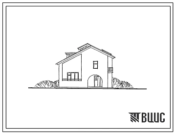 Типовой проект 143-17-119с.13.88 Двухэтажный дом с четырехкомнатной квартирой в двух уровнях с системой гелиоустановок для горячего водоснабжения