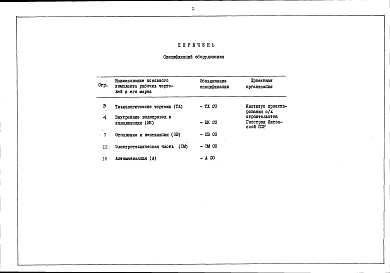 Альбом 2 Спецификации оборудования