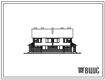 Типовой проект 144-212-7 Двухквартирный жилой дом с пятьюкомнатными квартирами. Для строительства в сельской местности Литовской ССР.