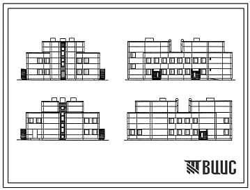 Типовой проект 252-9-97.84 Виварий станции переливания крови II категории. Здание двух-, трехэтажное. Каркас по серии 1.020-1. Стены из легкобетонных панелей.